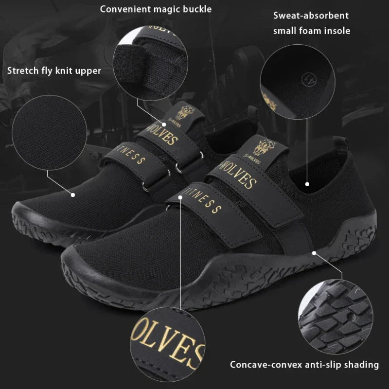 Deadlift Shoes Weight Lifting Shoes for Men Women Weightlifting Squat Shoes Fitness Cross-Trainer Barefoot Gym Training Sneakers
