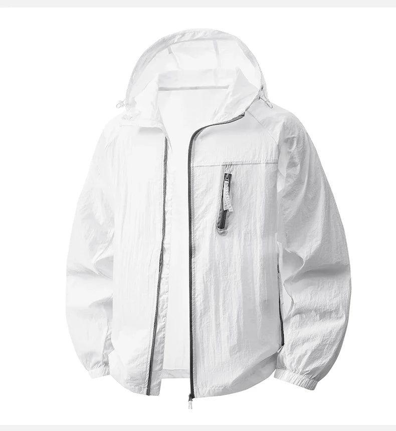 Summer Windbreaker Men Women Lightweight Sun Protection Jacket Unisex Camping Climbing Hiking Outdoor Sports Anti-UV Coat