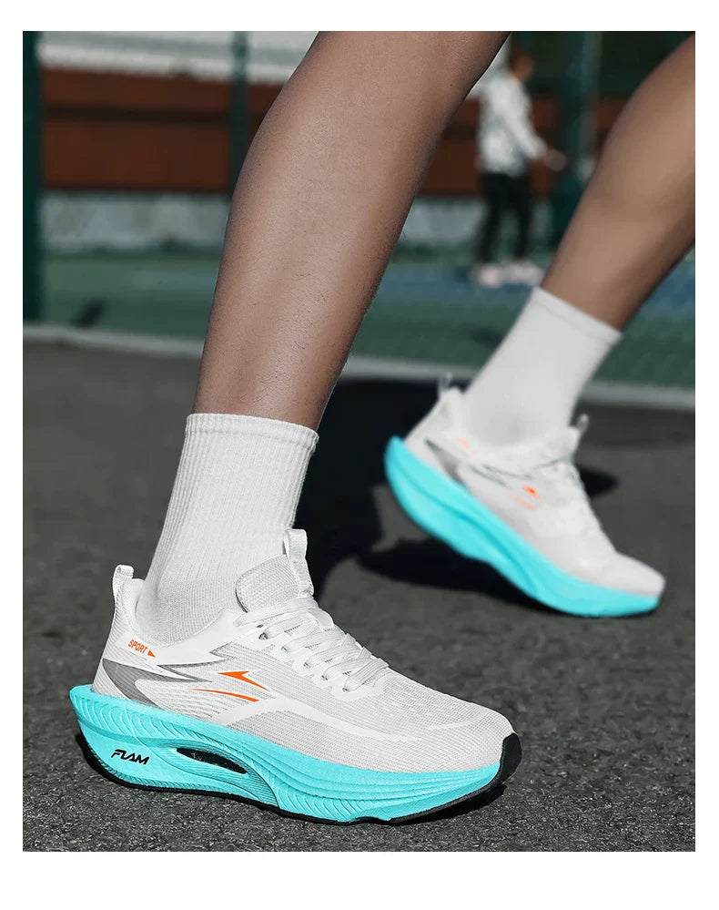 Men Sports Running Shoes Marathon Air Cushion Breathable Lightweight Comfortable Women Outdoor Athletic Sneakers Jogging Tenis