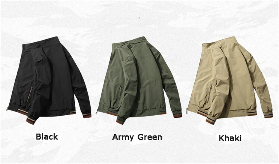Varsity Jacket Men Windbreaker Double-sided Wear Jackets Men Baseball Jacket Hip Hop Streetwear Coat Solid Color