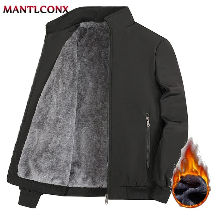 Luxury Men's Winter Coats Business Casual Thicken Inner Men's Winter Jacket Fleece Inner Parkas Man Thermal Warm Outerwear L-3XL