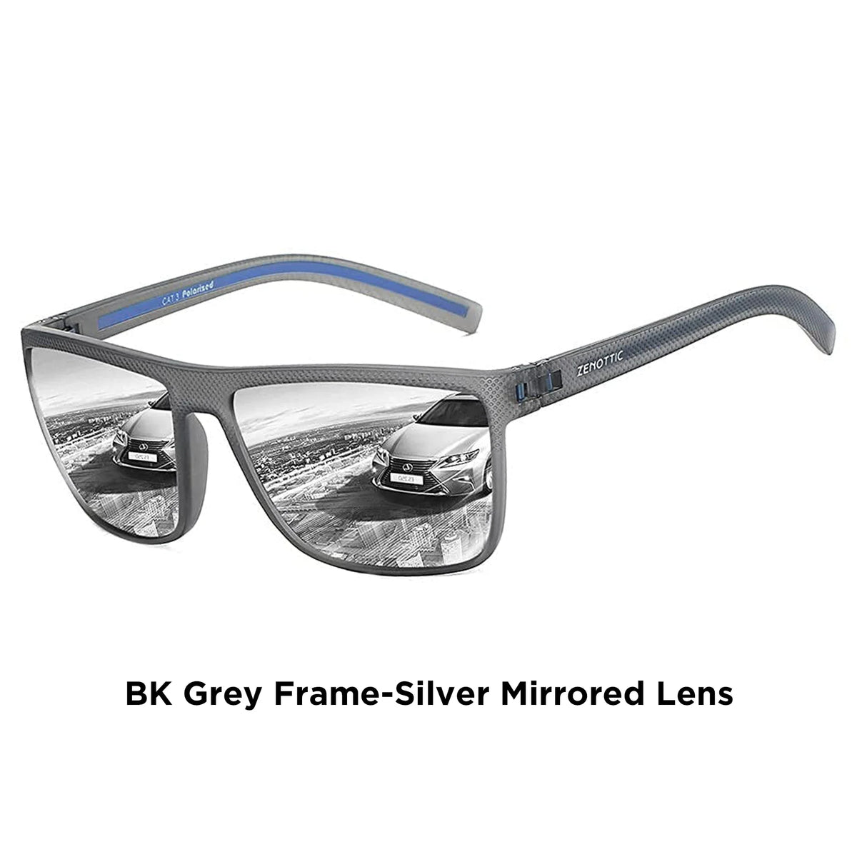 Polarized Sunglasses for Men Lightweight TR90 Frame UV400 Protection Square Sun Glasses