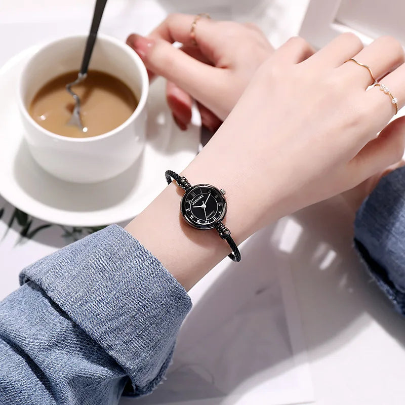 Fashion Luxury Women's Watch Gold Fine Strap Ladies Watch For Bracelet Montre Femme Female Wrist Watch Women Clock Relojes