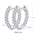 D VVS1 Moissanite Hoop Earrings for Women Sparking Diamond with GRA Original s925 Sterling Silver Plated 18k Earring