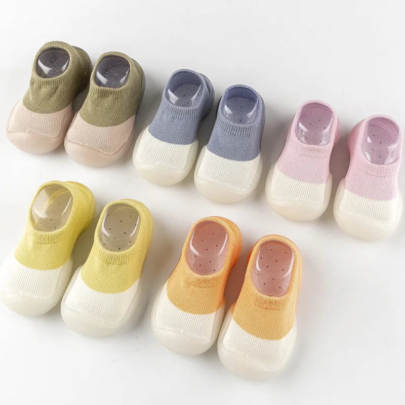 Summer New Combed Cotton Anti slip and Breathable Children's Soft Sole Shoes Baby Walking Shoes Mesh Faced Baby Floor Socks
