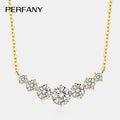 All Moissanite Necklace for Women S925 Pure Silver Smile Sparkling Diamond Pendant Fashion Luxury Jewelry Party Gift