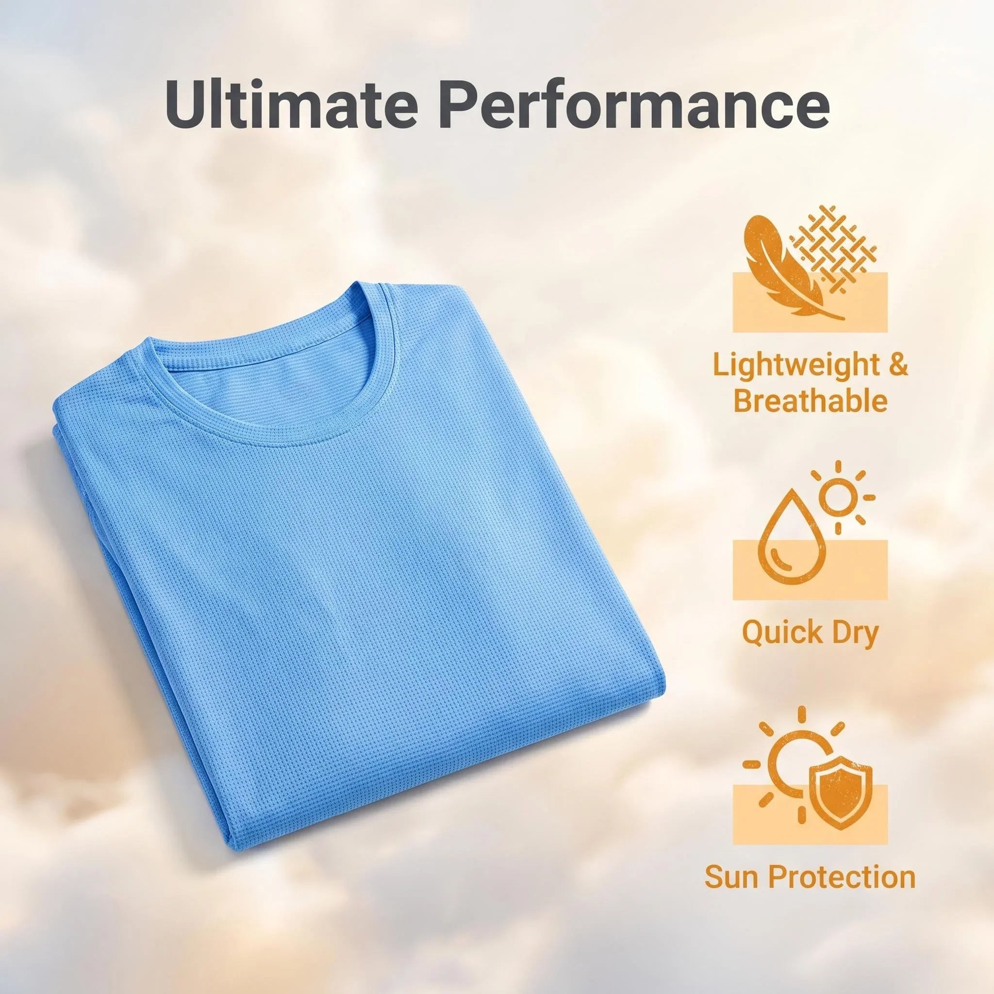 UPF 50+ Men Thin Light Long Sleeve Sun Protection Shirt Quick Dry Moisture Wicking Athletic Tops for Running Fishing Hiking Cycl