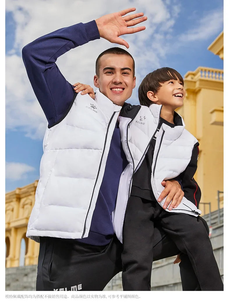 Men Winter Down Vest Sport Training Lightweight Waterproof Outwear Short Stand Collar Casual Coat Windproof Warm Jacket
