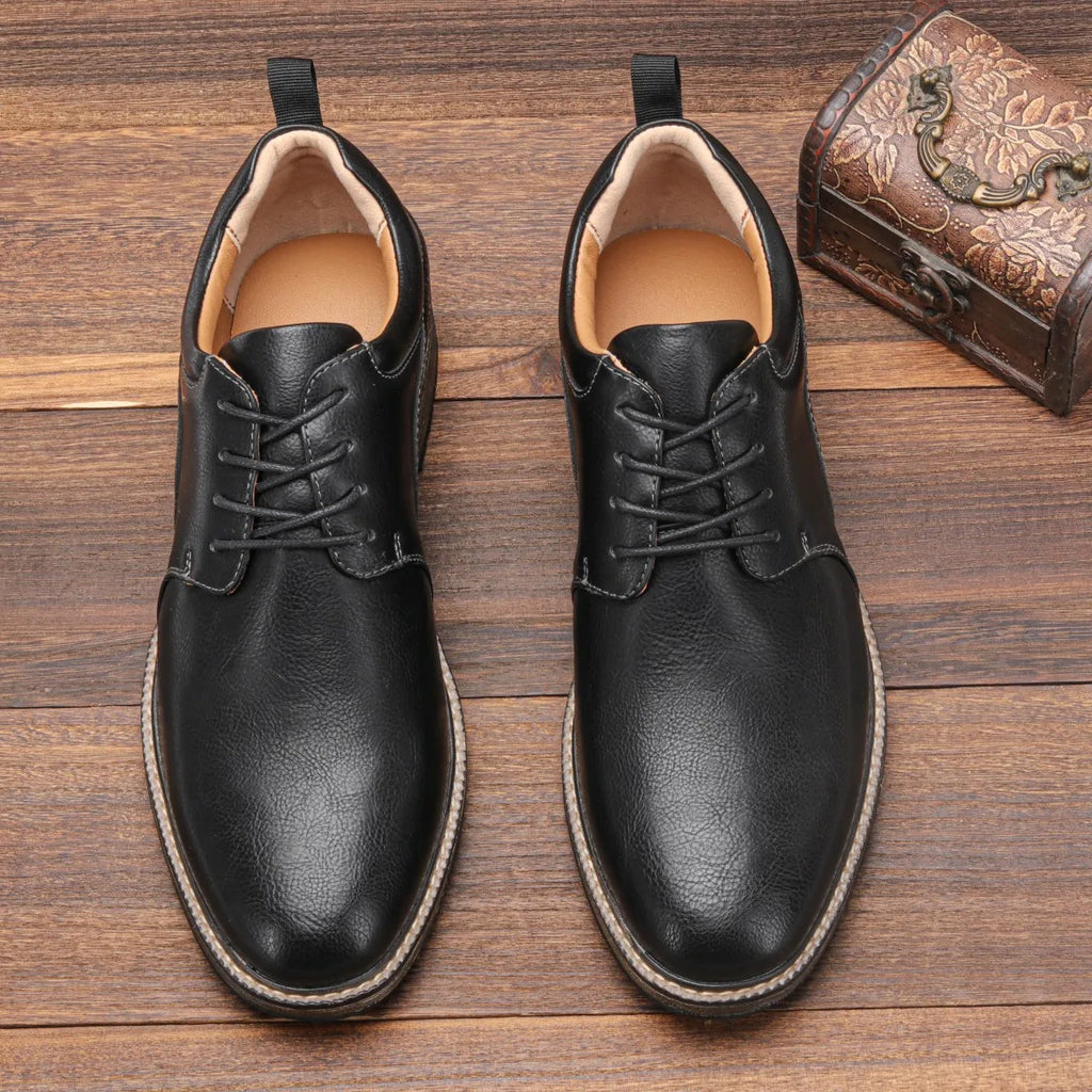 40-46 Size Men's Casual Leather Shoes Comfortable Fashion Brand 2025 Trendy Footwear