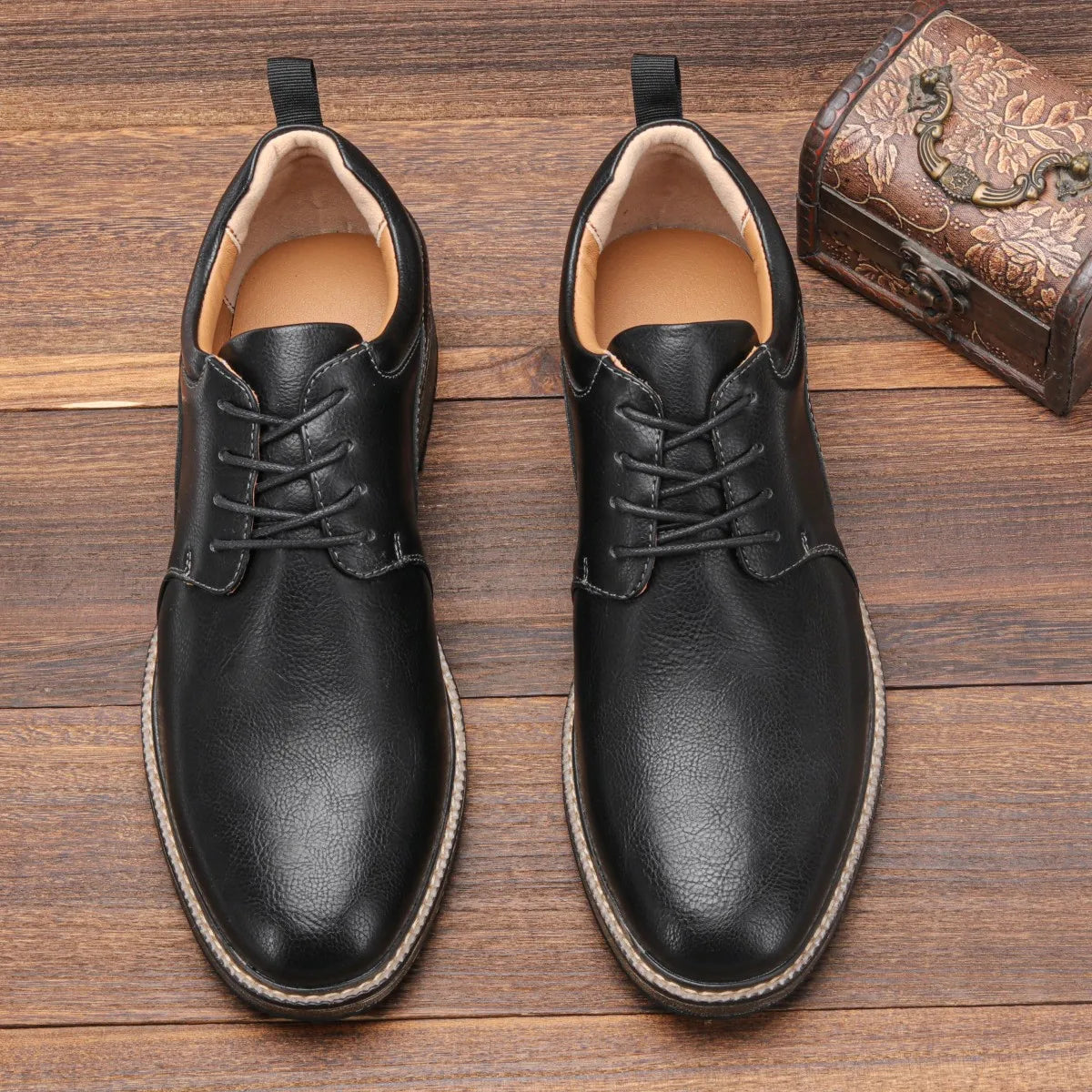 40-46 Size Men's Casual Leather Shoes Comfortable Fashion Brand 2025 Trendy Footwear