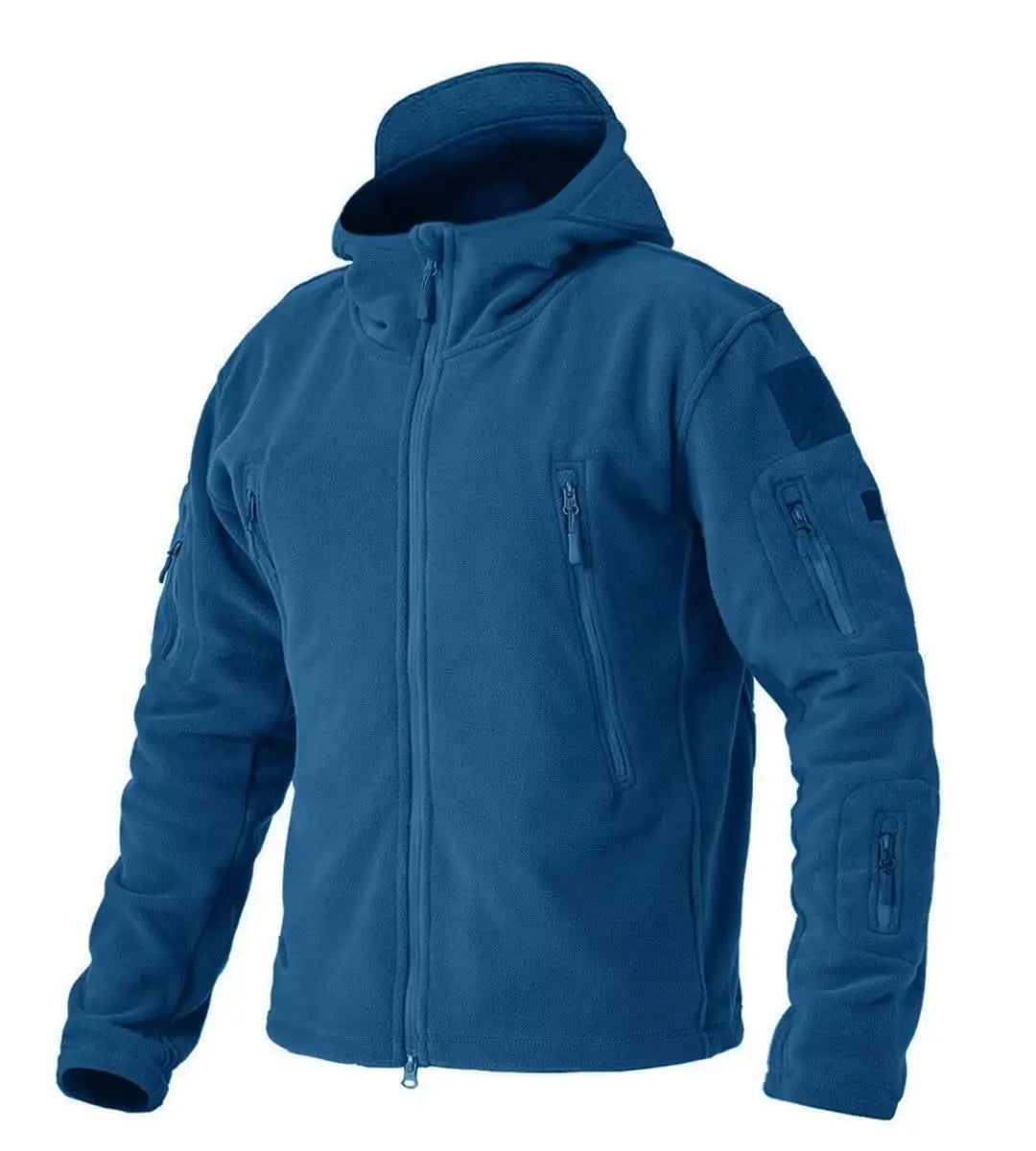 TACVASEN Winter Hooded Coats Mens Fleece Jackets Full Zip Up Multi-Pockets Fishing Hiking Climbing Outerwear Causal Parka Tops