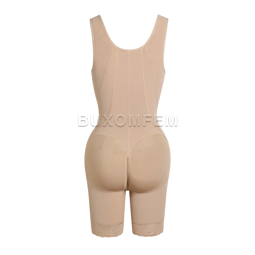 Women's Open Chest Girdles Fajas Colombianas High Waist Trainer Body Shapewear Slimming Post Surgery Elastic Abdomen Bodysuits