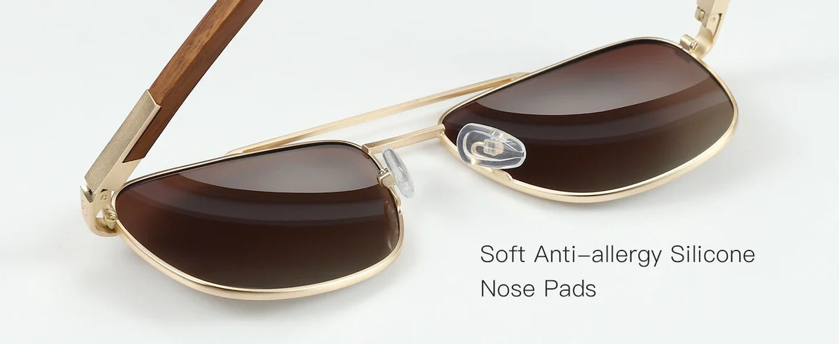 2026 Trend Wood Polarized Sunglasses for Men UV Protection Fishing Driving Golf Pilot Shade Sun Glasses