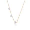 Gradient Moissanite Necklace for Women 3 Gems Pear Cut Certified Luxury Pendant Lab Diamond Jewelry Sterling Silver 925