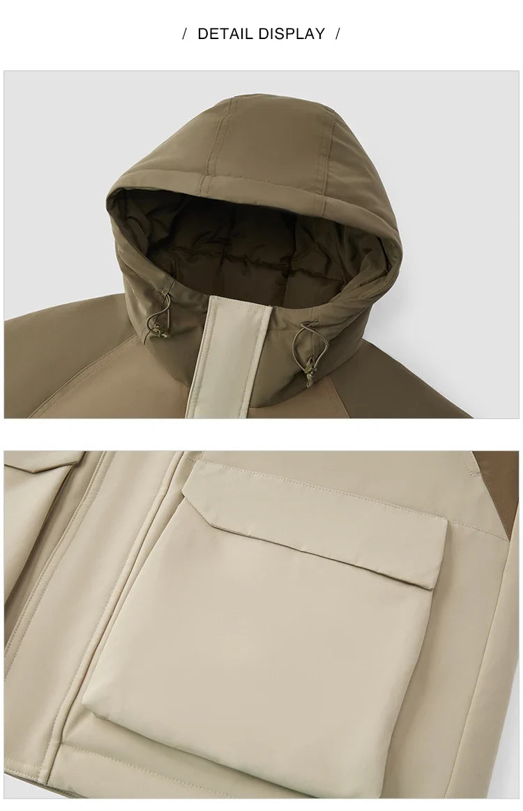 Down Jacket Men 2026 New Winter Couple Windproof Wear-Resistant and Warm Outdoor Contrasting Colors Outerwear