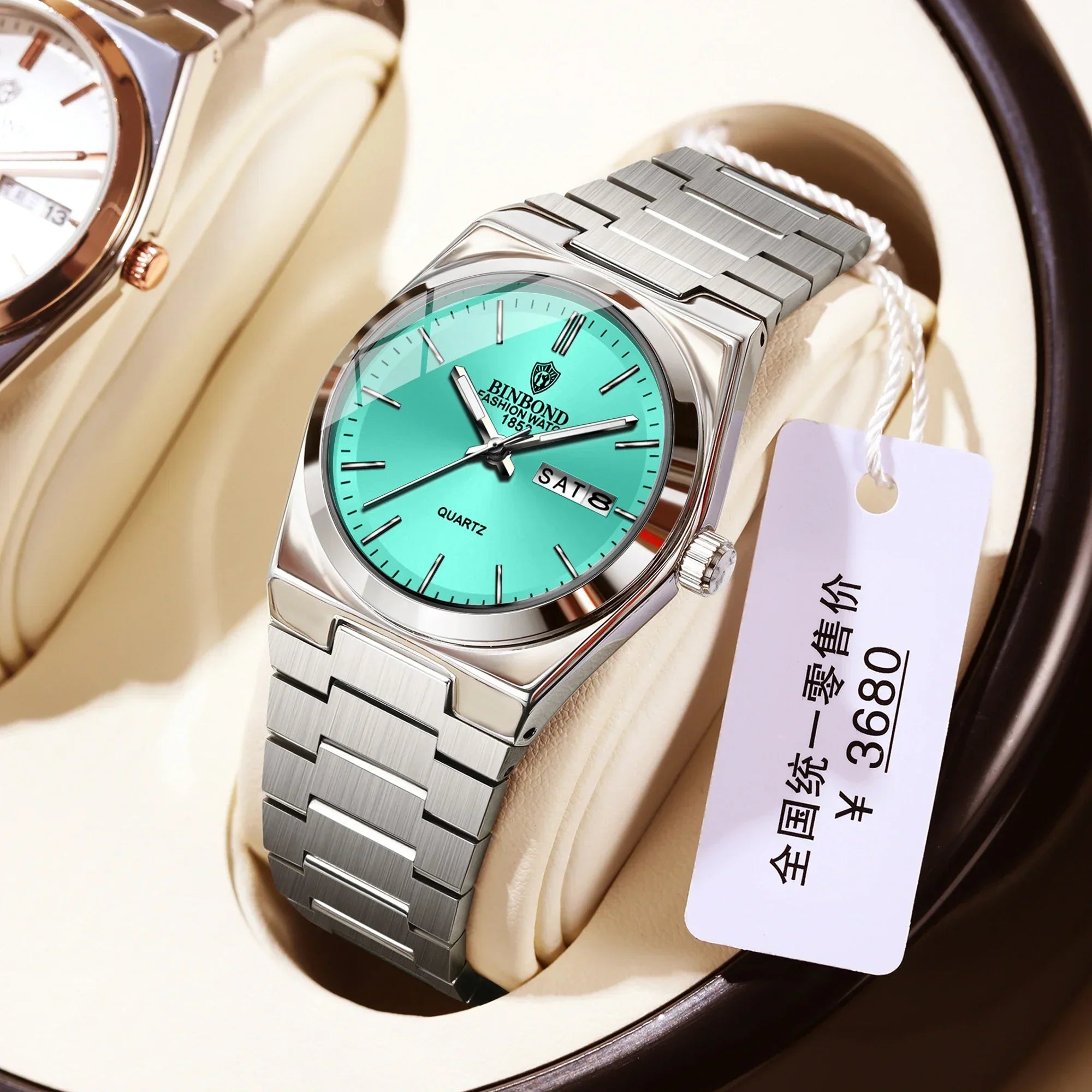 103 Business Women's Quartz Watch Waterproof Double Calendar Night Light Non Mechanical Ultra Thin Women's Quartz Watch