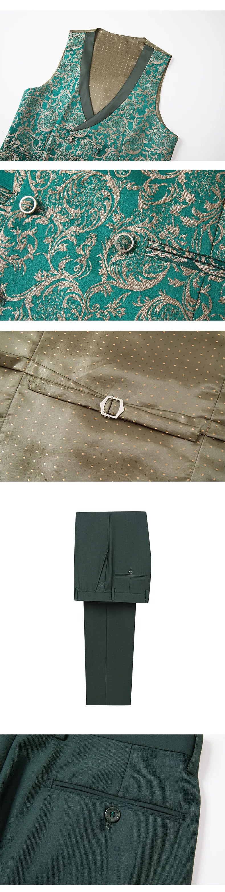 2025 New Large-Sized Jacquard Men's Suit for Wedding Dress, Groom's Suit Set, Host's Performance Costume
