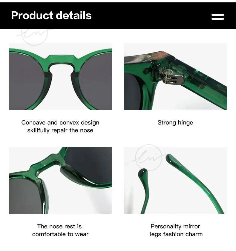 Retro Round Polarized Sunglasses Women Men Classic Leopard Frame Driving Shades Vintage Sun Glasses Unisex UV400 Gafas De Sol