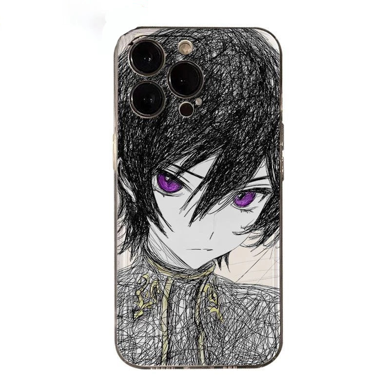 luxury comic Code Geass Clear Soft Case protection for iPhone 17 16 15 13 12 11 14 Pro Max XS XR 7 8 16 Plus X SE Coque