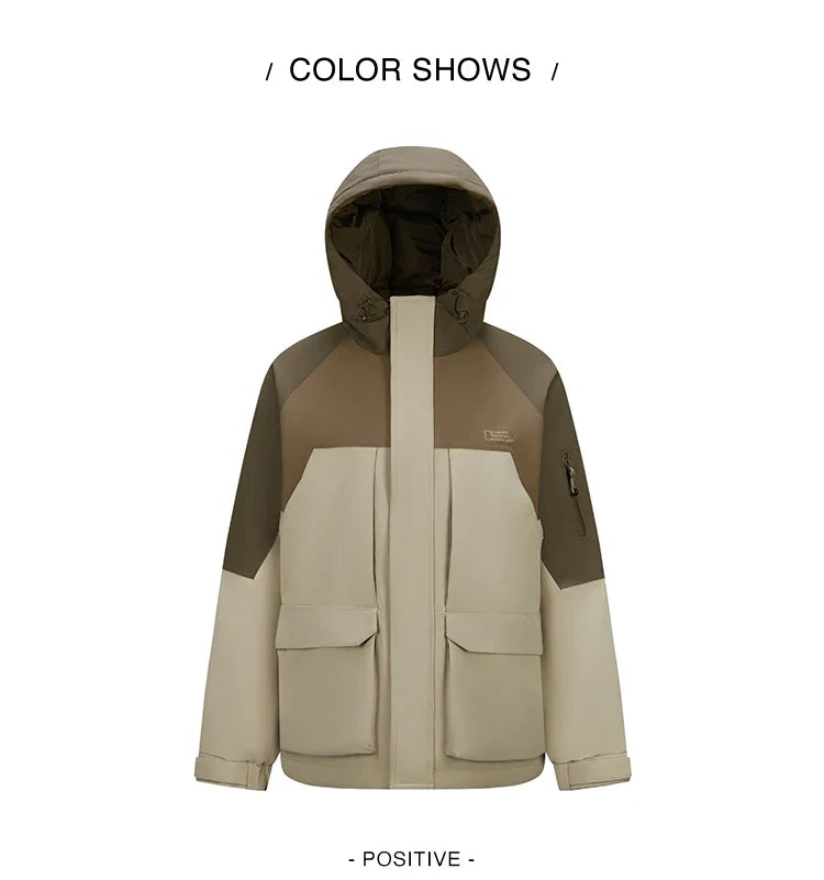 Down Jacket Men 2026 New Winter Couple Windproof Wear-Resistant and Warm Outdoor Contrasting Colors Outerwear