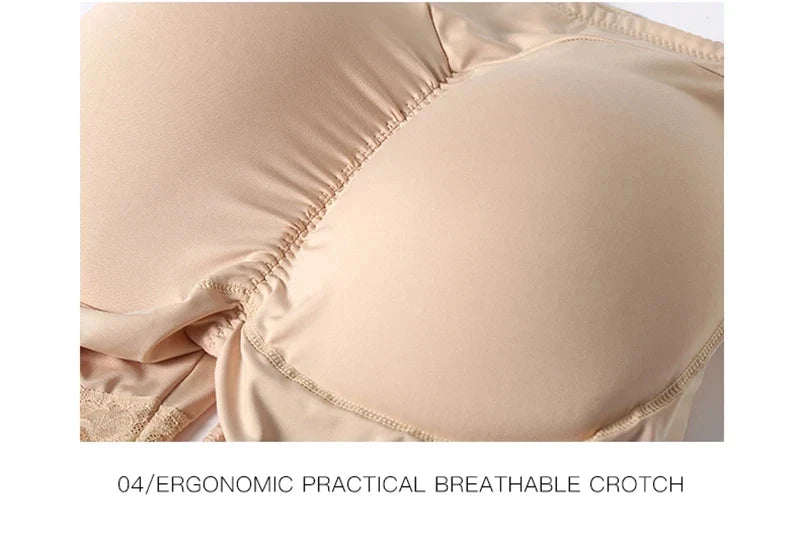 Women Fake Booty Hip Enhancer Fajas Women's Padded Butt Lifter Body Shaper with 2 Sponge Pads Tummy Control Shapewear Panties