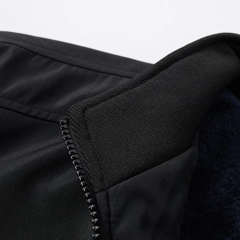 Thick Warm Autumn Winter Jackets for Men Business Office Dress Coat Casual Men's Winter Jacket Solid Color Luxury Outerwear Man