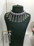 Trendy Fashion 2PCS Luxury Waterdrop Indian Jewelry Sets For Women Wedding Party Indian Dubai Bridal jewelry Set