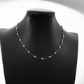 3mm D Color Full Moissanite Tennis Necklace with Certificate 925 Sterling Silver Bezel Set Bubble Round Cut Diamond Neck Chain