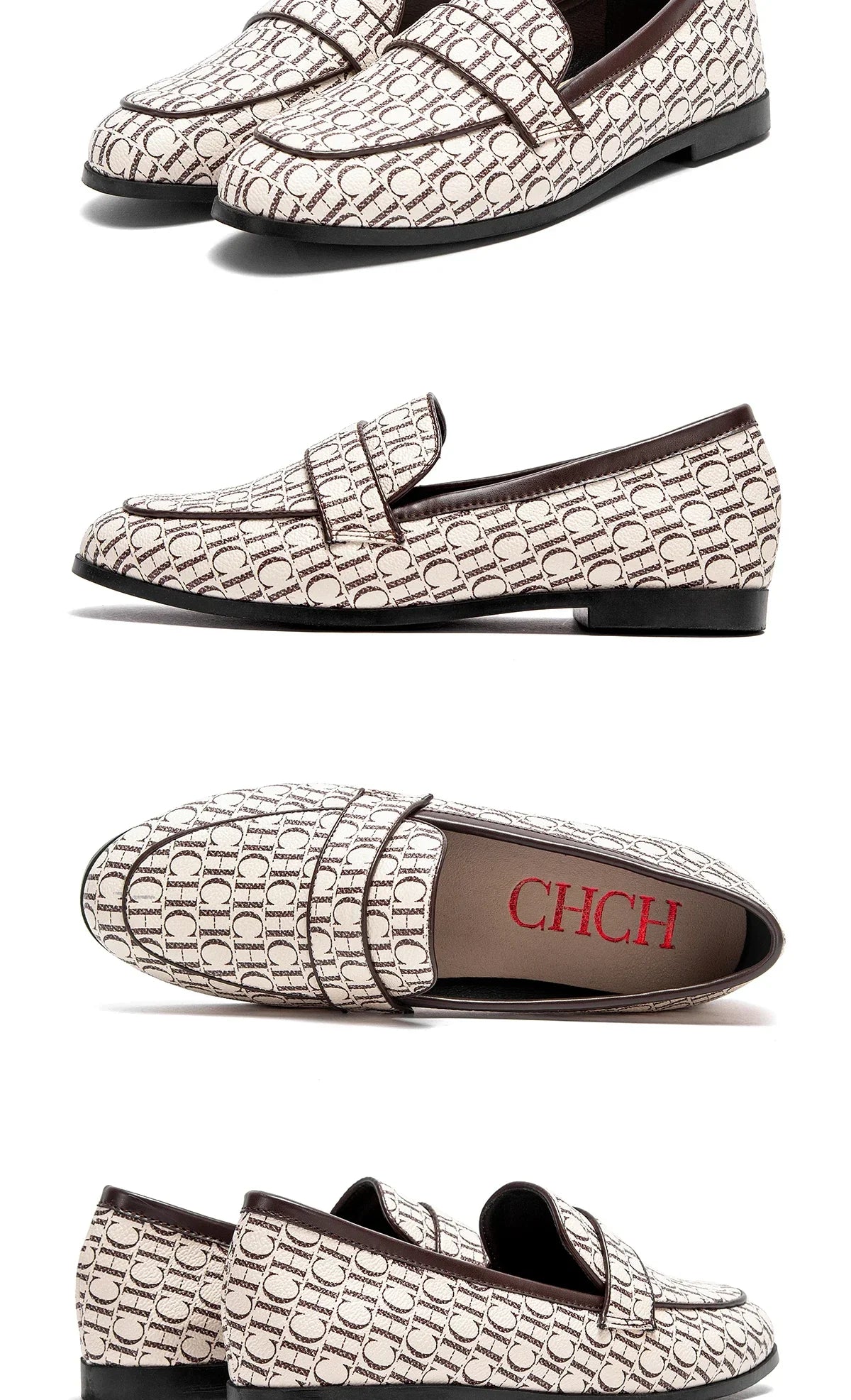 Classic Style Fashion Retro Women's New Flat Shoes Letters Printing Simple Hundred with Fine Workmanship Women's Casual Shoes