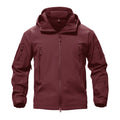 Solid Waterproof Fleece Lined Jacket Mens Jacket Softshell Outwear Coat Windbreaker Outdoor Warm Clothes with Pockets