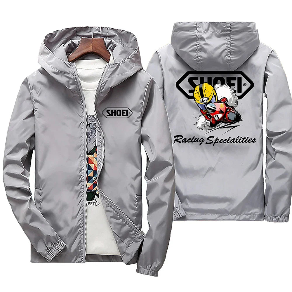 2025 New high-quality men's windproof jacket, large waterproof jacket with mountain and bicycle hood, for spring and autumn