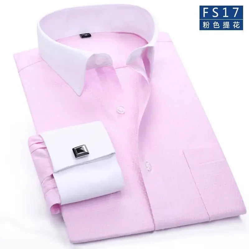 Men's Business Dress Long Sleeve Shirt