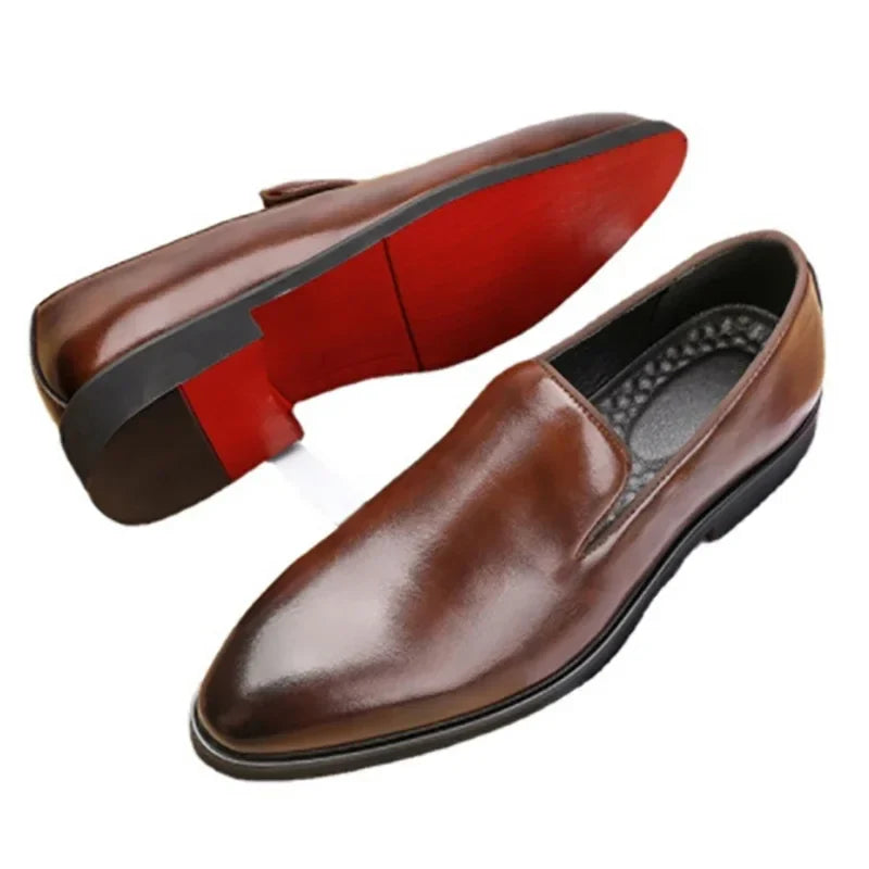 Designer Men's Leather Shoes – Classic Lace-Up Formal Dress Shoes (Black, Brown)