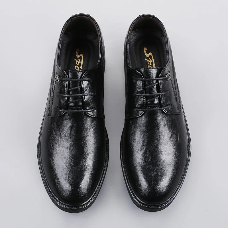 Men's Casual Shoes Genuine Leather Lace-Up Oxford Shoes For Men Fashion Sneakers Luxury Brand Male Derby Shoes Business Footwear