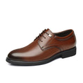 Mens Black Genuine Leather Perforated Metal Decor Lace Up Formal Business Office Breathable Summer Shoes Hollow Stylish Simple