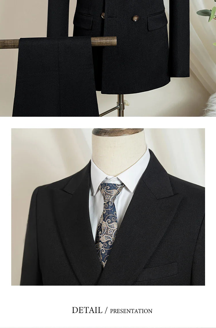 Turkish style Elegant Man Suit khaki 2 Pcs Set Modern Wedding Party Suits for Men Stylish Business office suit