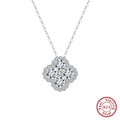 Exquisite 925 Silver 8A Premium Zircon Pendant Necklace for Women Lucky Four-leaf Clover Wedding Jewelry LZN28