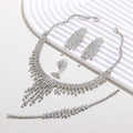 2024 New 4-Piece Designer Bride Wedding Jewelry Set Women's Discount Fashion Elegant Women's Set Wedding Neck Jewelry Bride