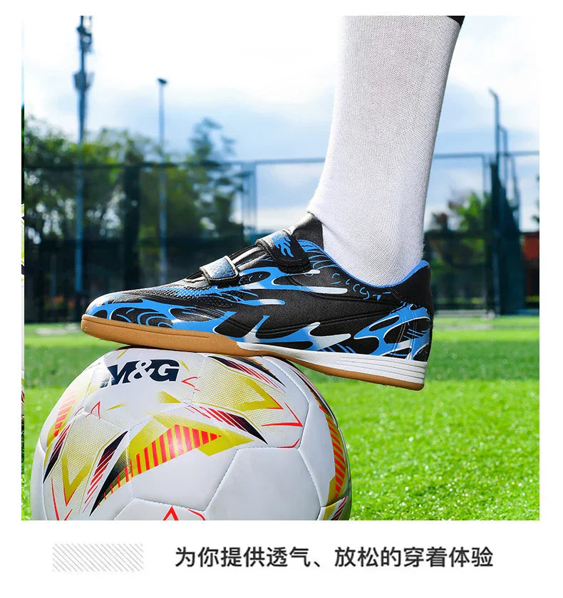 Professional Soccer Shoes Kids Long Spikes FG Football Boots Outdoor Grass Cleats Turf Football Shoes Boys Training Soccer Boots