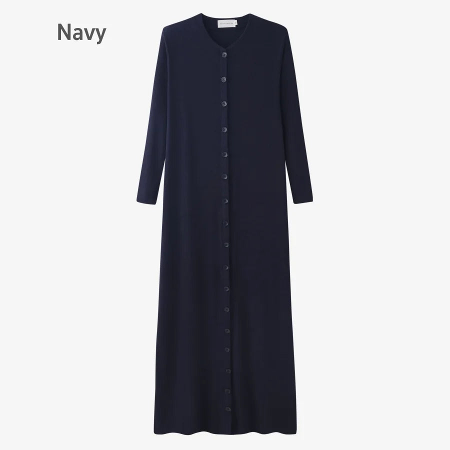 2025 summer woman dress comfortable ribbing maxi button dress  lady clothes
