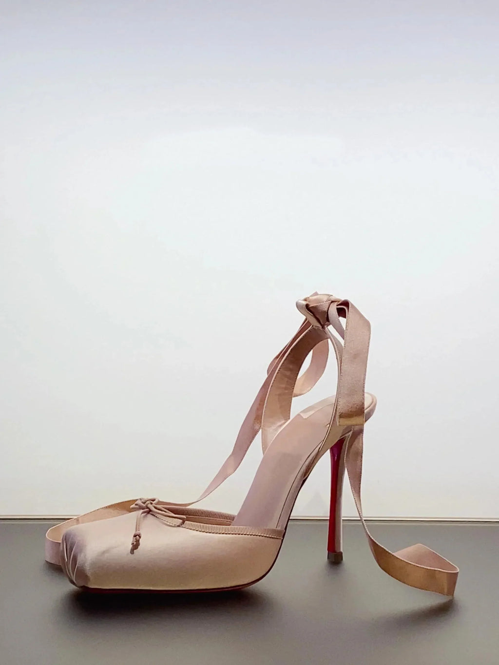 New style high heels with straps, satin toe cover, hollow square bow, thin heel, ballet style single shoes35-46