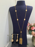 Trendy Fashion2PCS Luxury Waterdrop Indian Jewelry Sets For Women Wedding Party Indian Dubai Bridal jewelry Set