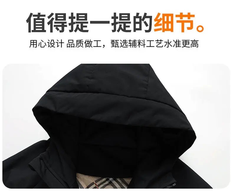 90% White Duck Down Men's Waterproof Windproof Warm Down Jacket 2025 Winter Jacket Casual Thick High-quality Clothing