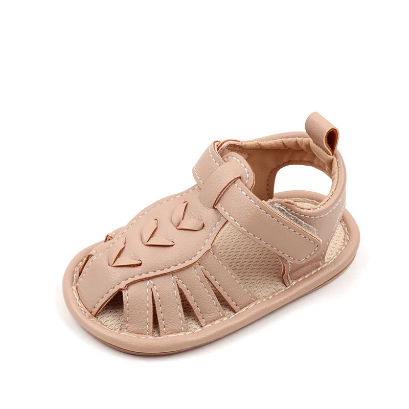 أحذية أطفال صيفية، أحذية صندل ناعمة من البولي يوريثان بنعل مضاد للانزلاق للأولاد والبنات بتصميم كلاسيكي للأعمار من 0-9-18 شهرًا، مقاومة للماء للمشي BBW4020