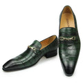 Successful Mens Loafers Business Dress Shoes Wedding Banquet Suit Italy Designer Leather Shoes Genuine Leather Pointed Toe