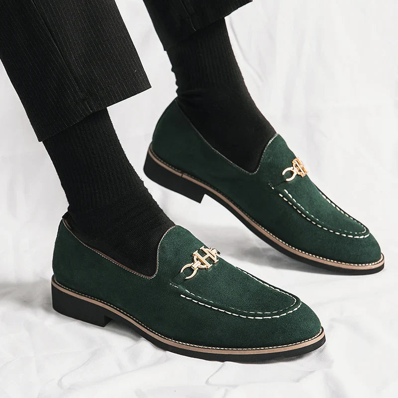 Men’s Suede Leather Shoes – Fashion Casual Lace-Up Shoes for Adults (Black, Brown)