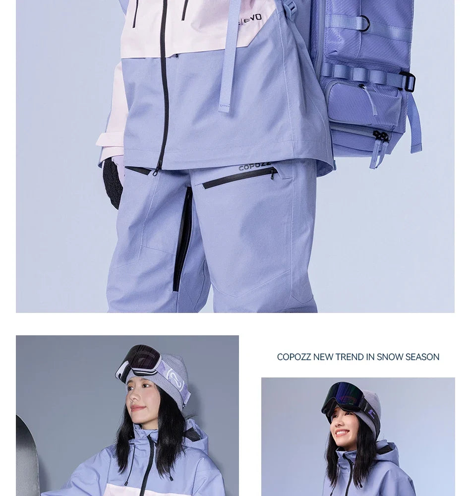 Ski Jacket Women Man Hooded Ski Wear Windproof Winter Overalls Hoodie Waterproof Outdoor Sports Clothing Snowboard