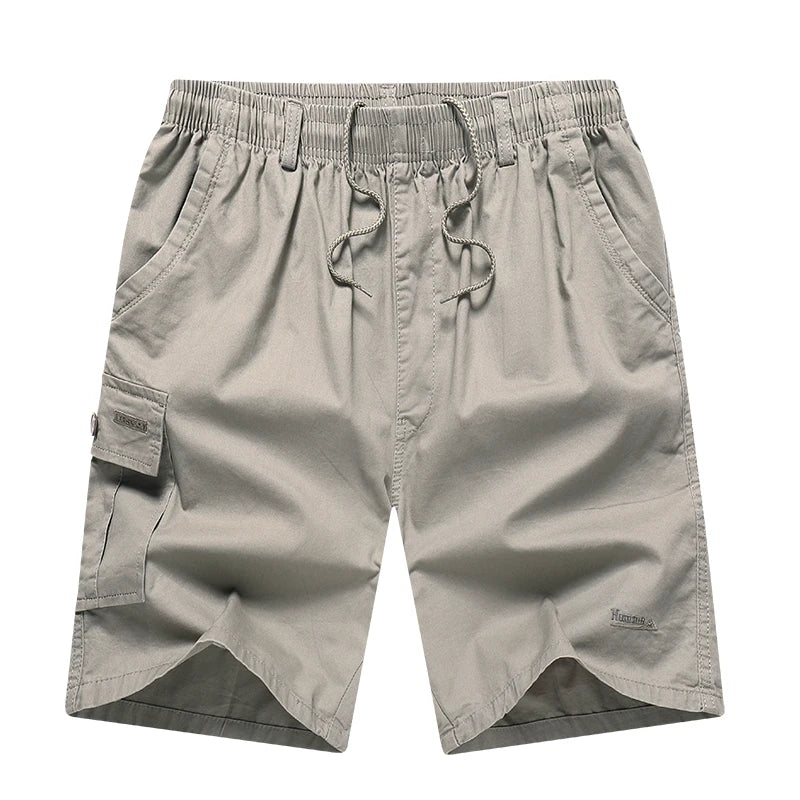 2026 New Men's Cotton Shorts Pants Male Summer Breathable Solid Color Cargo Shorts Fitness Streetwear