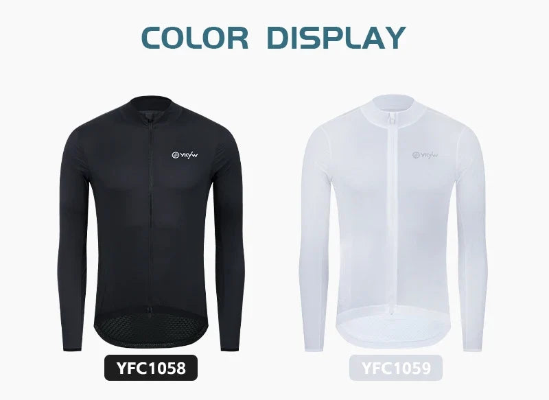 Men Windproof Waterproof Long Sleeve Cycling Jacket YKK Double Zipper Breathable MTB Bike Clothing Tops Pro Team Jersey