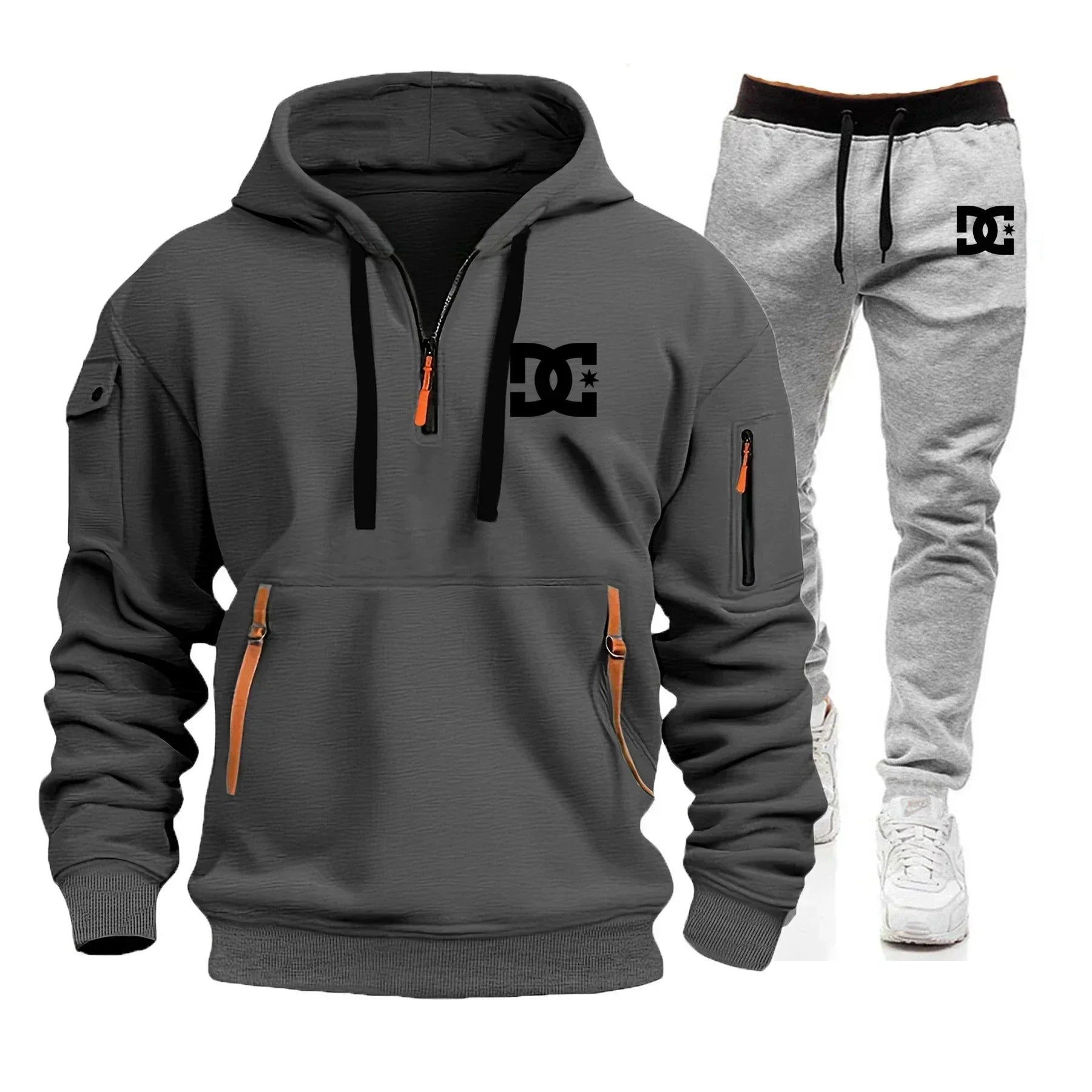 Men's hoodie sets for autumn and winter, featuring casual, fashionable, comfortable and personalized jogging suits and sport pan